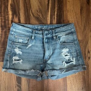 American Eagle Light Blue Denim Shorts